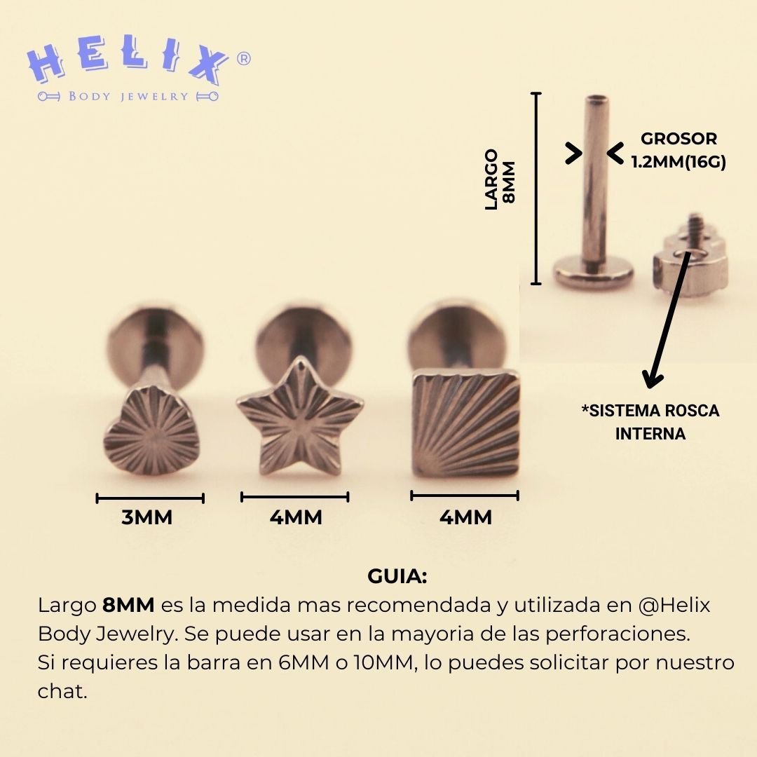 Joya silver para la oreja - Mily - Helix Body Jewelry - Tienda Online de Piercings