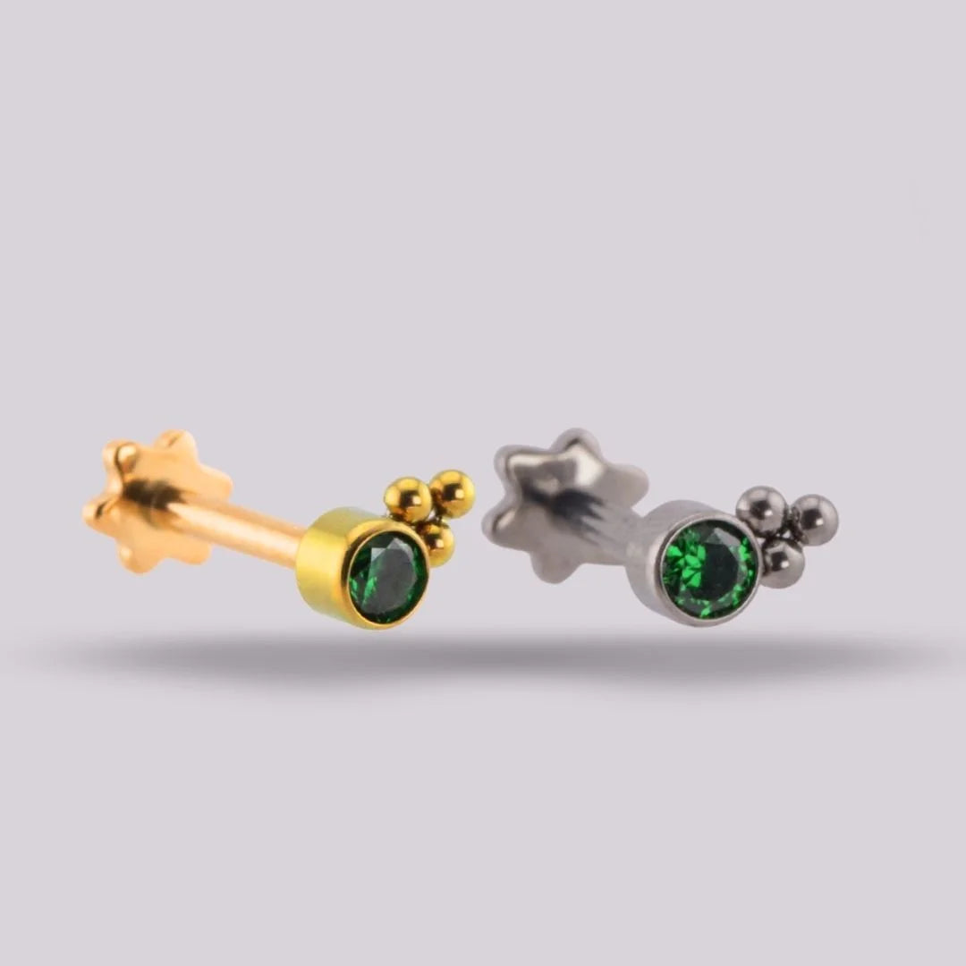 Labret Mini Verde · Titanio Grado Implante