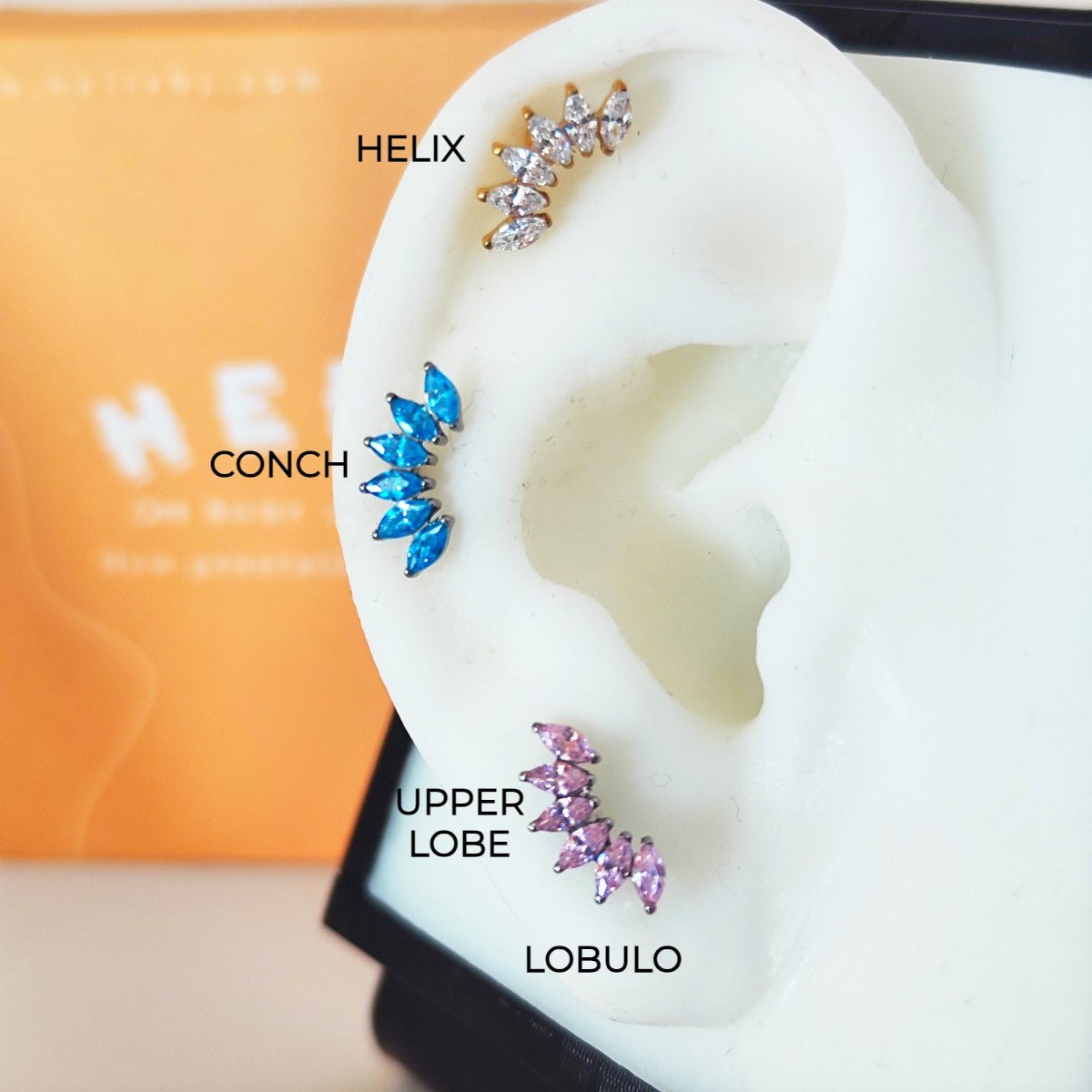 Piercing en titanio - labret Celine - Helix Body Jewelry - Tienda Online de Piercings