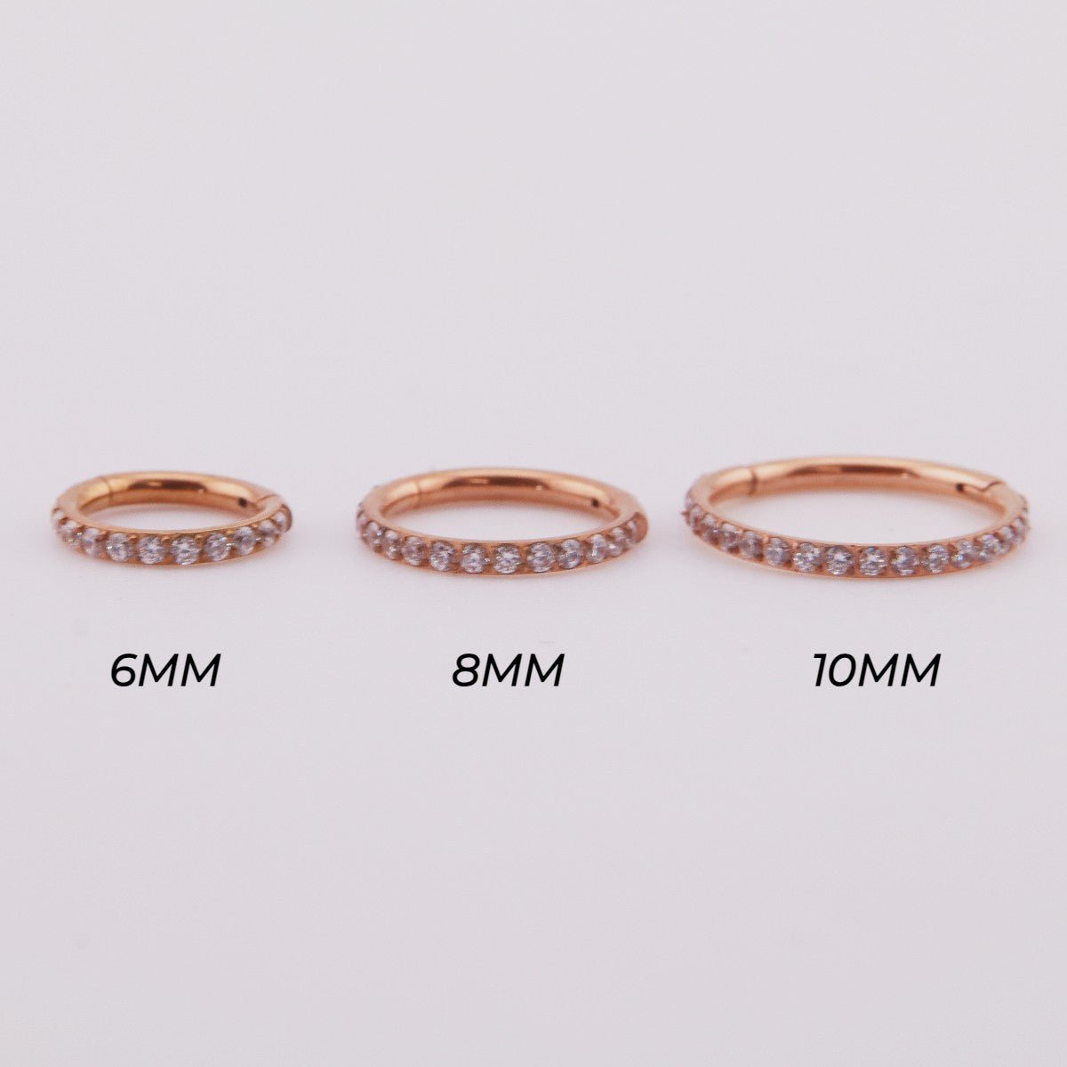 Clicker Zirconia Lateral Oro Rosa - Helix Body Jewelry - Tienda Online de Piercings