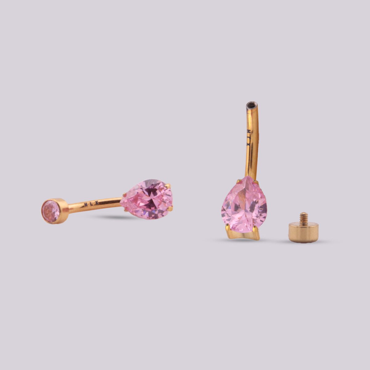 Piercing Ombligo Golden Pink - Helix Body Jewelry - Tienda Online de Piercings