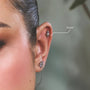Labret Jaspe en Titanio Grado Implante – Diseño Natural con Zircones - Helix Body Jewelry - Tienda Online de Piercings