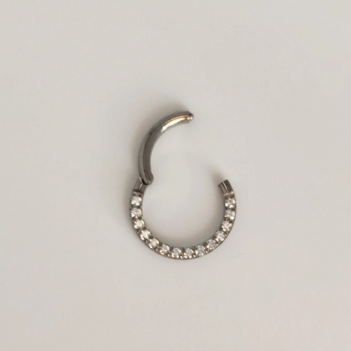 Aro zirconia plateado - Helix Body Jewelry - Tienda Online de Piercings