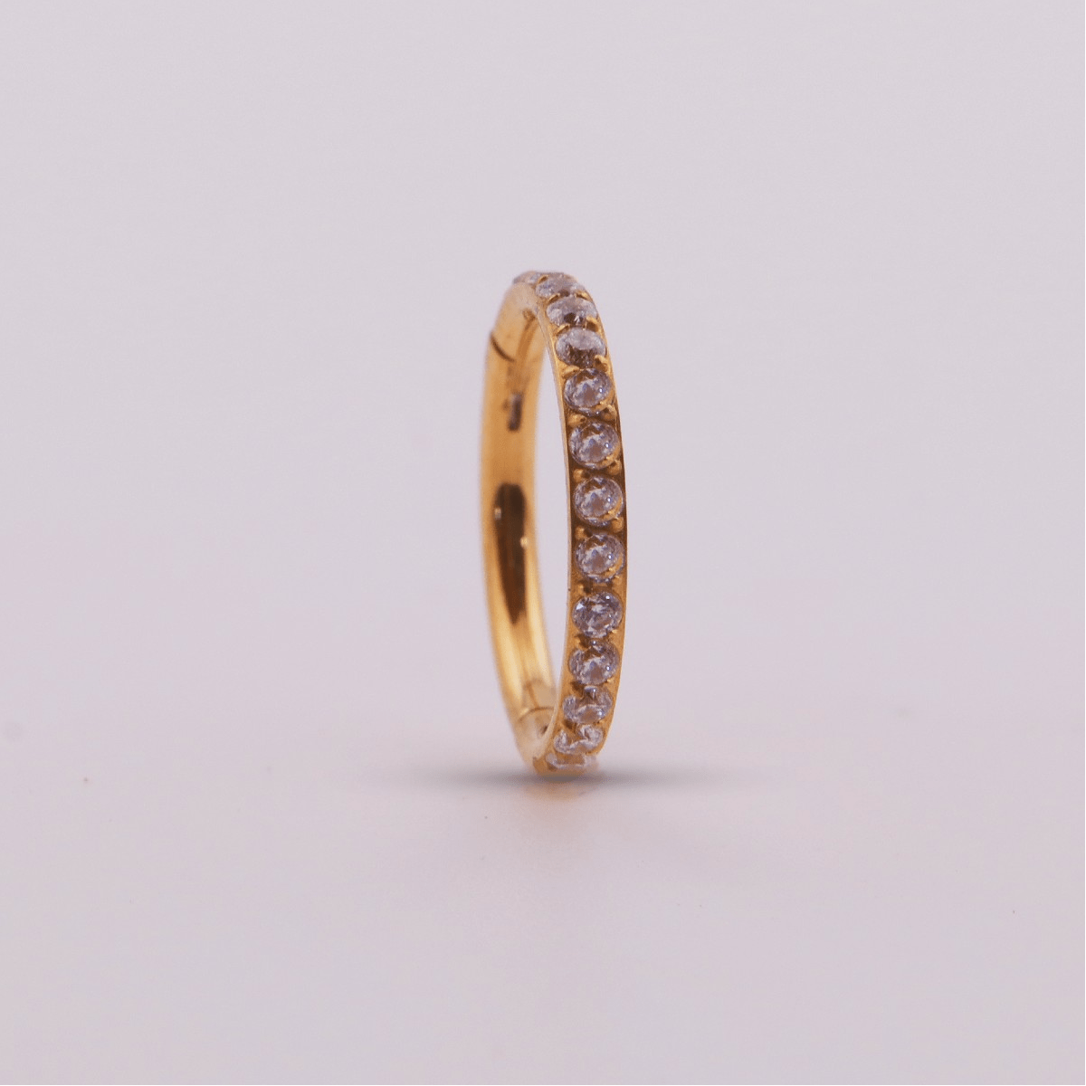 Clicker Zirconia Lateral Dorado - Helix Body Jewelry - Tienda Online de Piercings