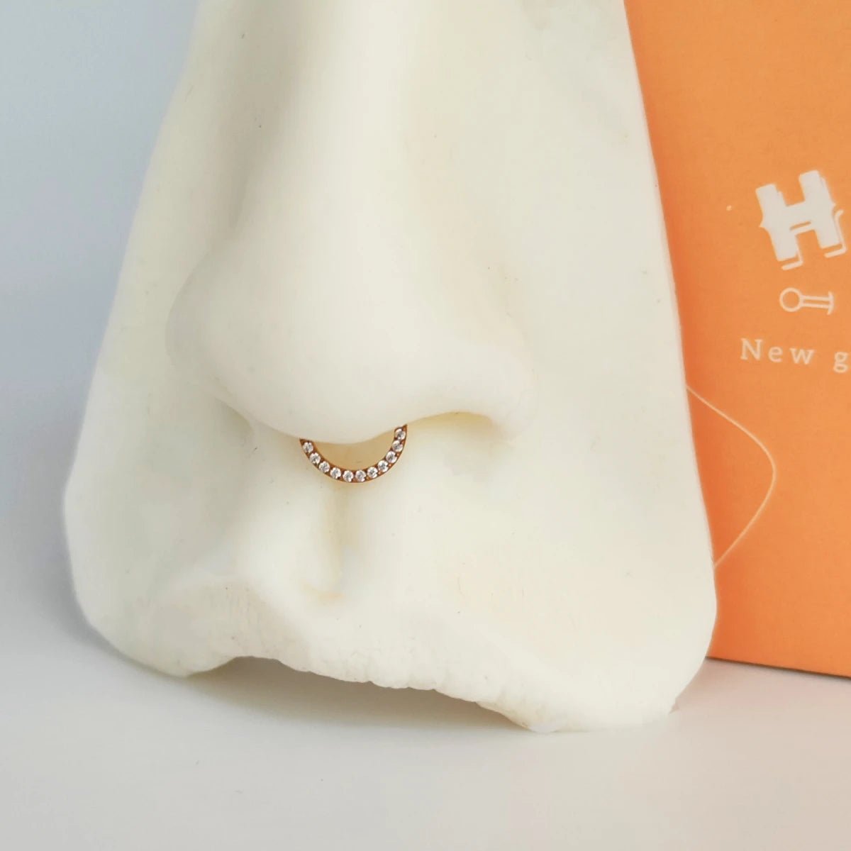 Aro zirconia Oro Rosa - Helix Body Jewelry - Tienda Online de Piercings