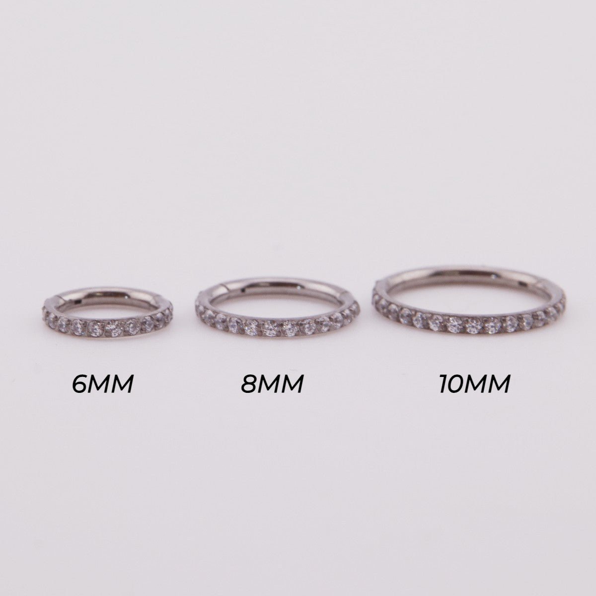 Clicker Zirconia Lateral Plateado - Helix Body Jewelry - Tienda Online de Piercings