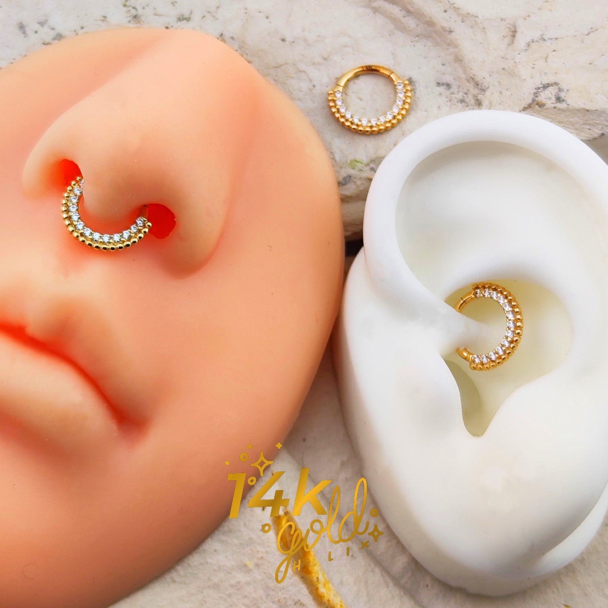 Piercing Daith Luxury Majestic | Oro 14k - Helix Body Jewelry - Tienda Online de Piercings
