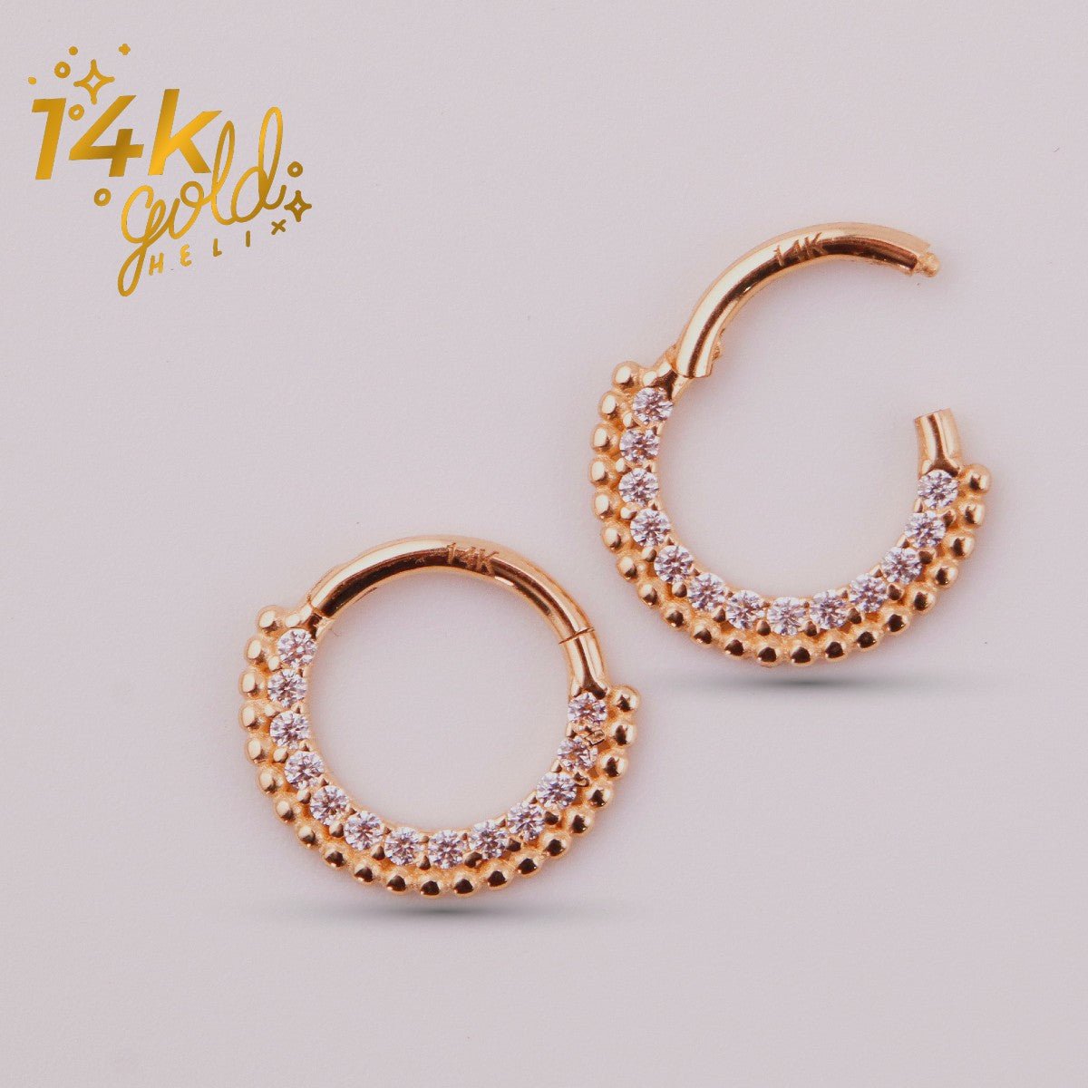Piercing Daith Luxury Majestic | Oro 14k - Helix Body Jewelry - Tienda Online de Piercings