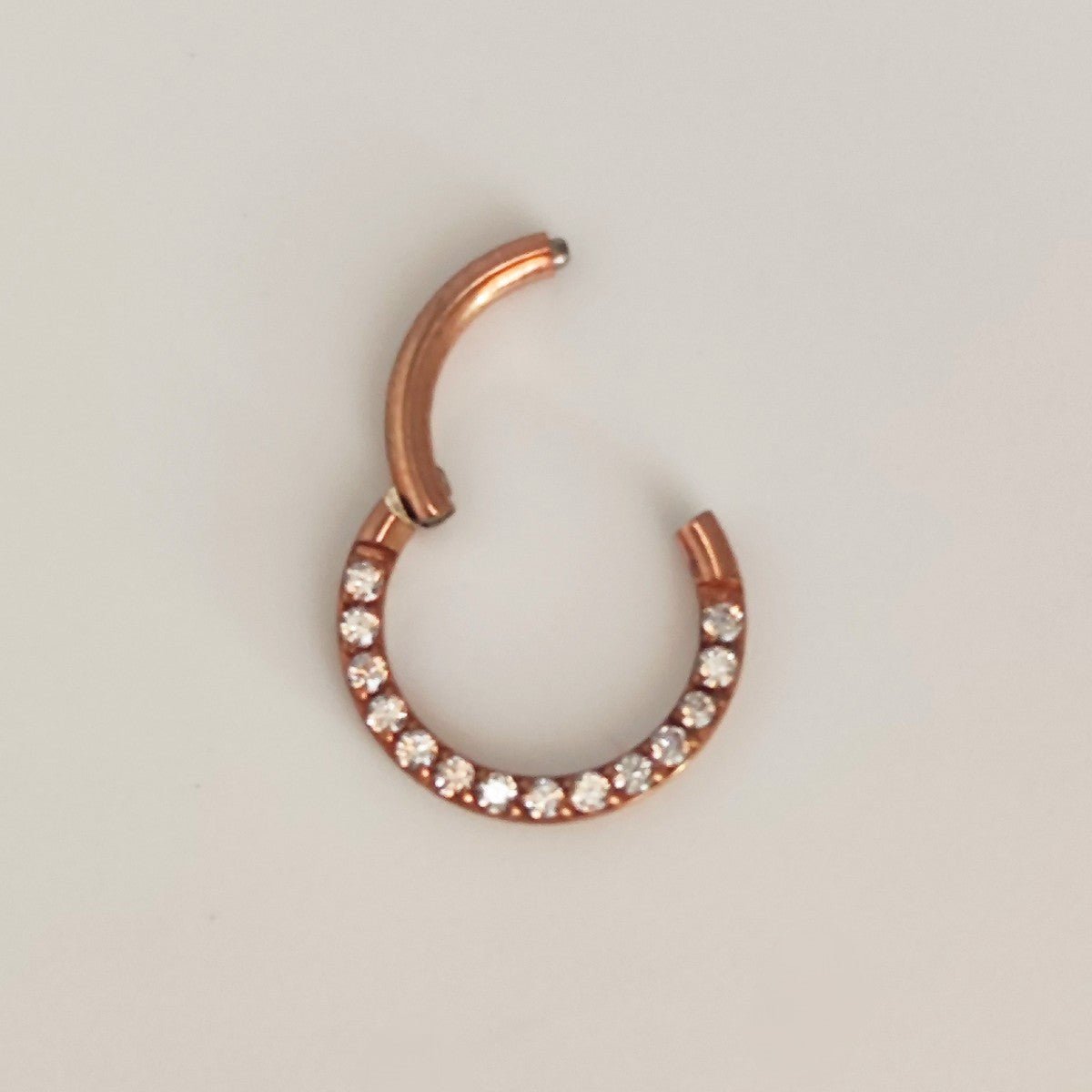 Aro zirconia Oro Rosa - Helix Body Jewelry - Tienda Online de Piercings