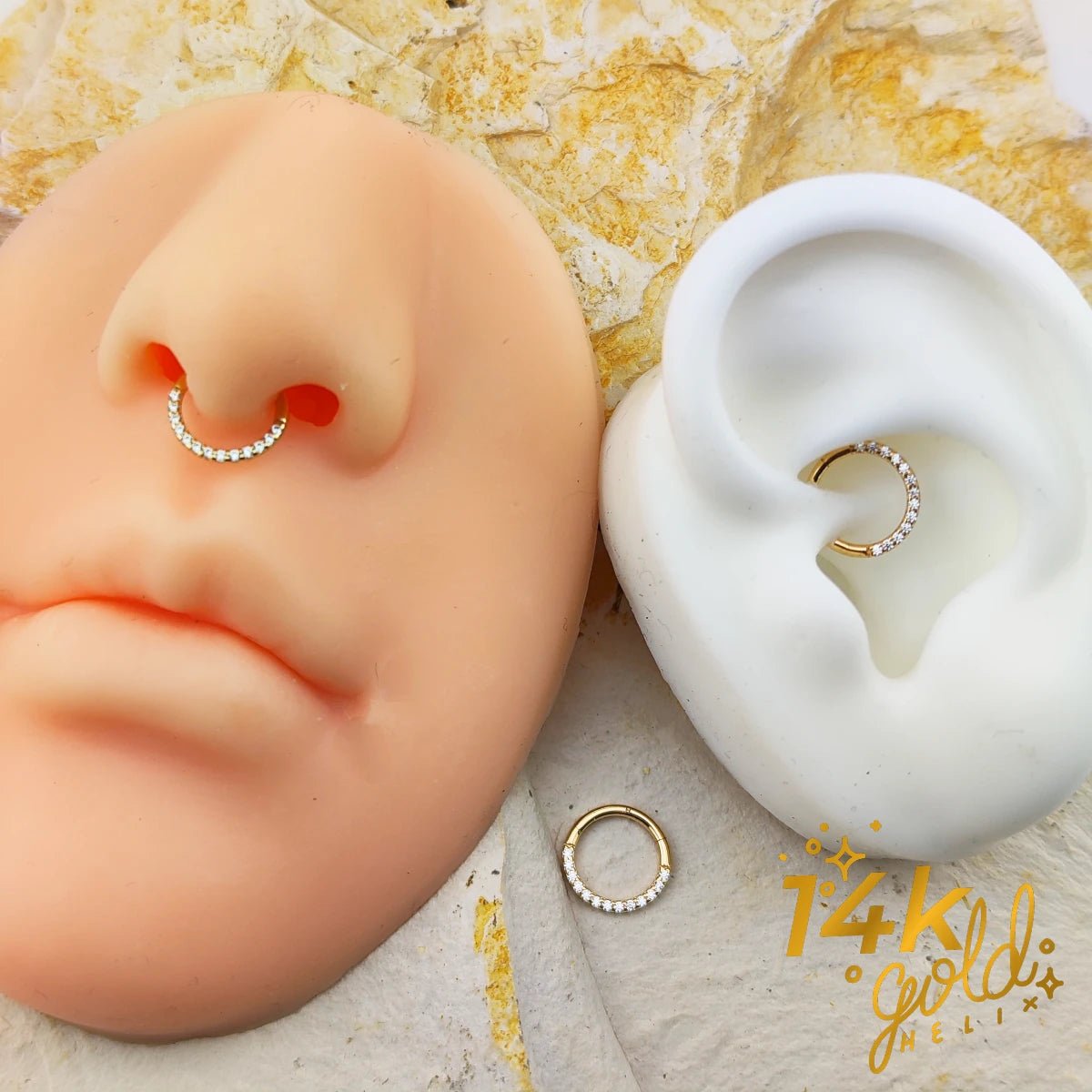 Luxury Atena | Oro 14k - Helix Body Jewelry - Tienda Online de Piercings