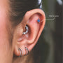 Labret Titanio Rama Azul - Helix Body Jewelry - Tienda Online de Piercings