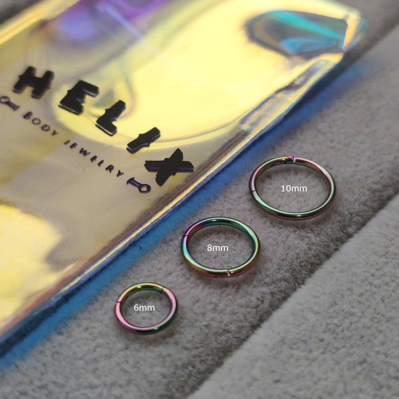 Aro con sistema clicker - tornasol - Helix Body Jewelry - Tienda Online de Piercings