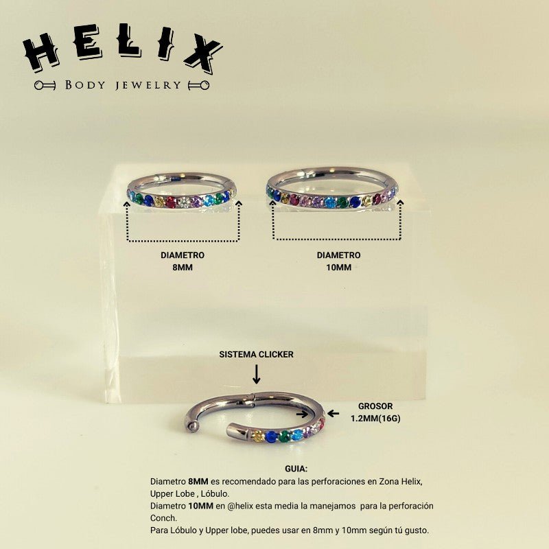 Clicker Colors - Helix Body Jewelry - Tienda Online de Piercings