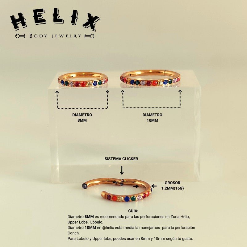 Aro en titanio Orange - Helix Body Jewelry - Tienda Online de Piercings