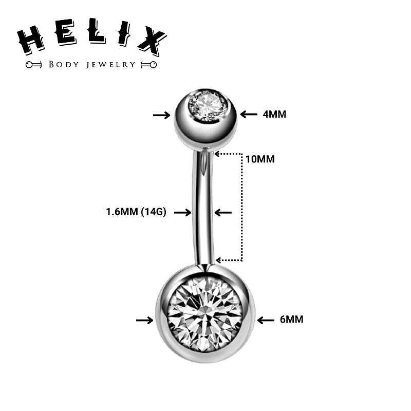 Piercing Ombligo Crystal VM - Helix Body Jewelry - Tienda Online de Piercings