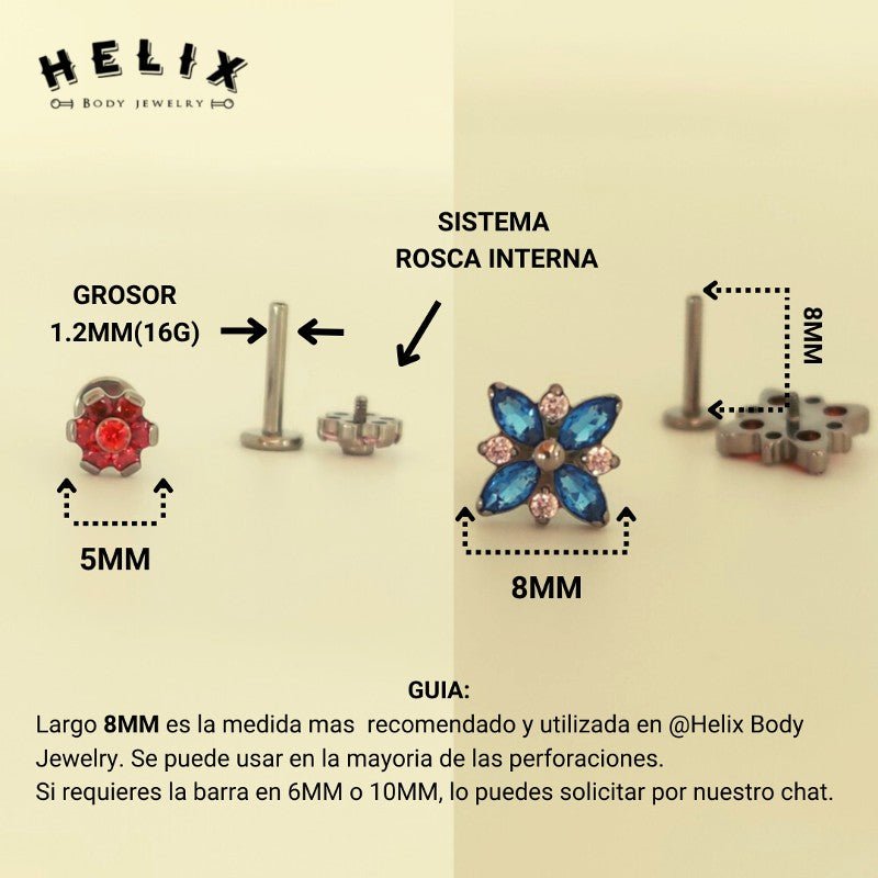 Colección en titanio Primavera - Helix Body Jewelry - Tienda Online de Piercings
