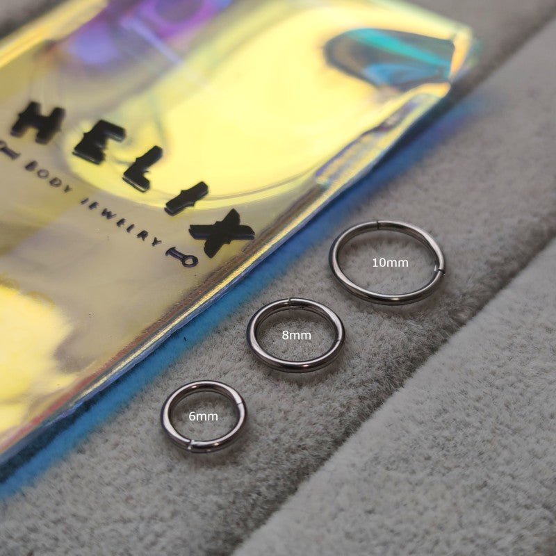 Aro con sistema clicker Plateado - Helix Body Jewelry - Tienda Online de Piercings