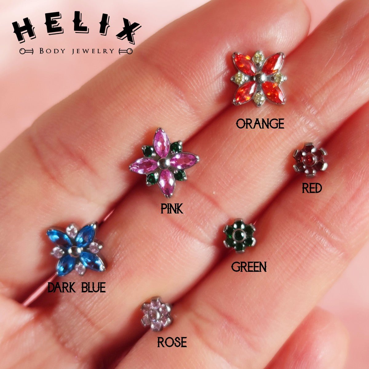 Colección en titanio Primavera - Helix Body Jewelry - Tienda Online de Piercings