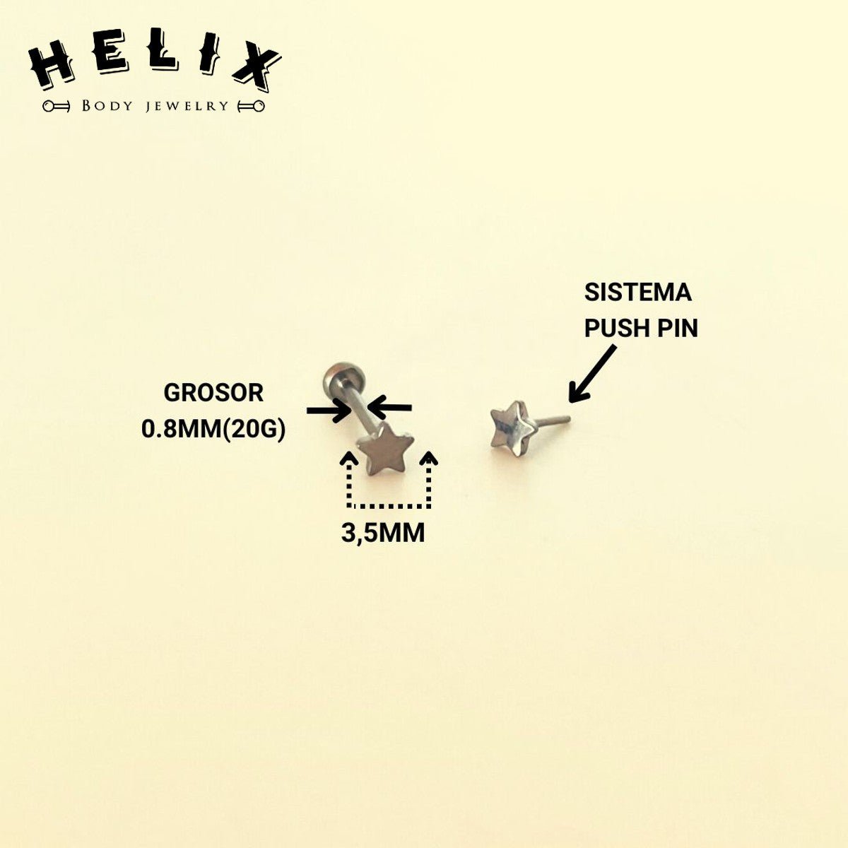 Piercing Nostril Star - Helix Body Jewelry - Tienda Online de Piercings